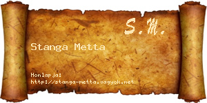 Stanga Metta névjegykártya
